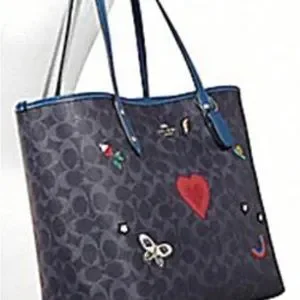 ☆COACH☆ CITY TOTE WITH SOUVENIR EMBROIDERY Coach | Bags | Coach City Tote In Signature Logo With
